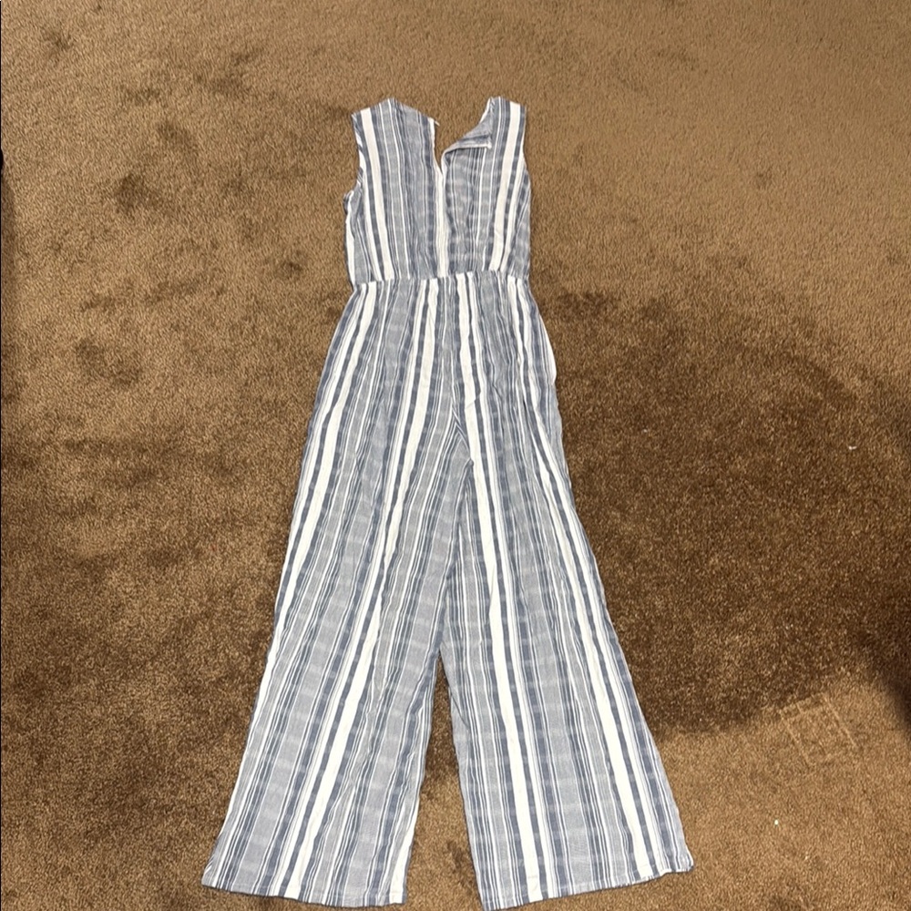 Striped Sleeveless Jumpsuit